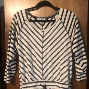 Loft Striped Black and White Top/Tunic